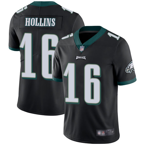 Men Philadelphia Eagles #16 Mack Hollins Black Alternate Vapor Untouchable NFL Jersey Limited Player Football->philadelphia eagles->NFL Jersey